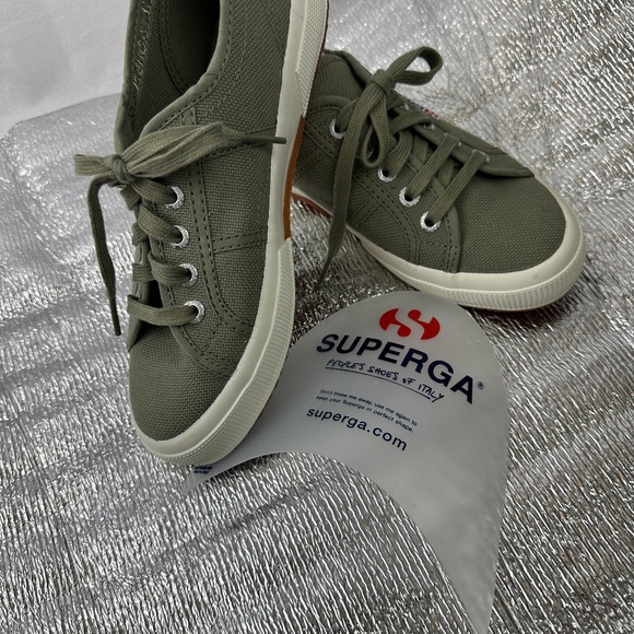 Superga Sneakers Army Green Sz 38/7.5 - Picture 1 of 7